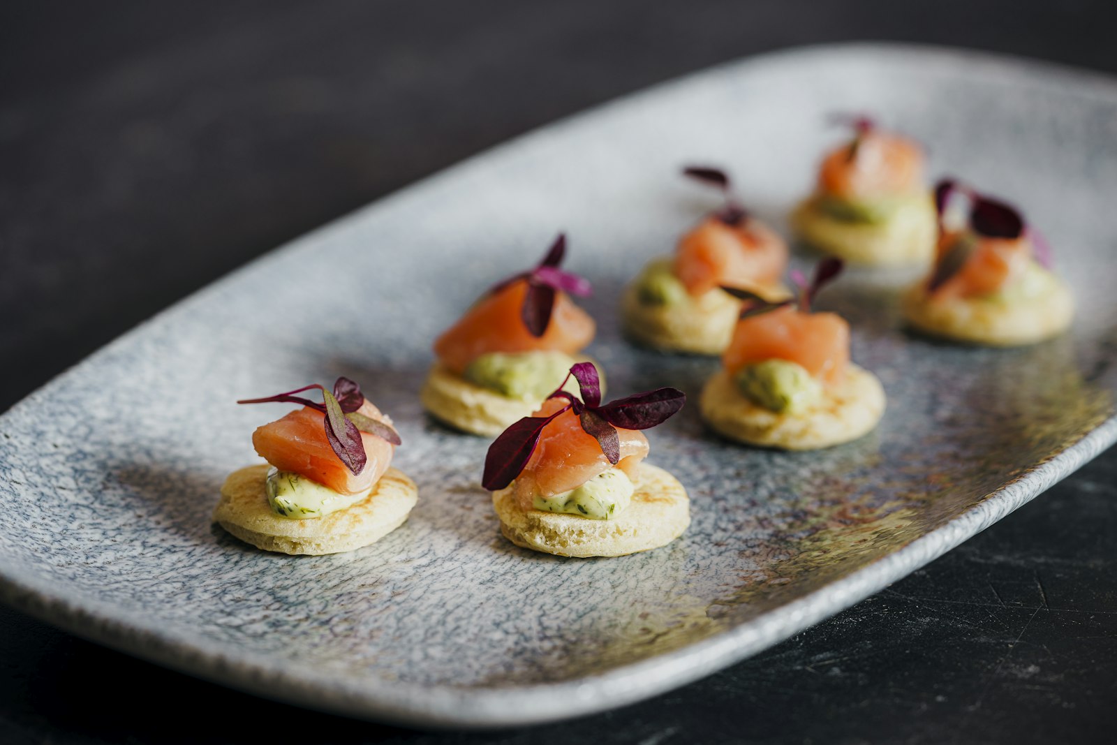 Elegant tasting canape