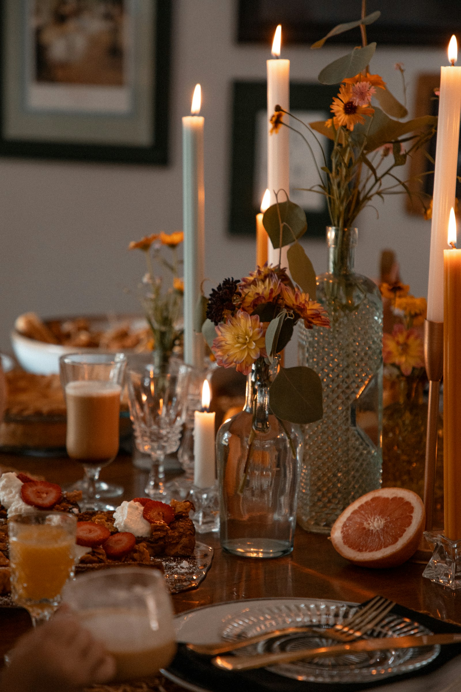 Elegant private dining table set for an event